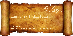 Izményi Szilvia névjegykártya